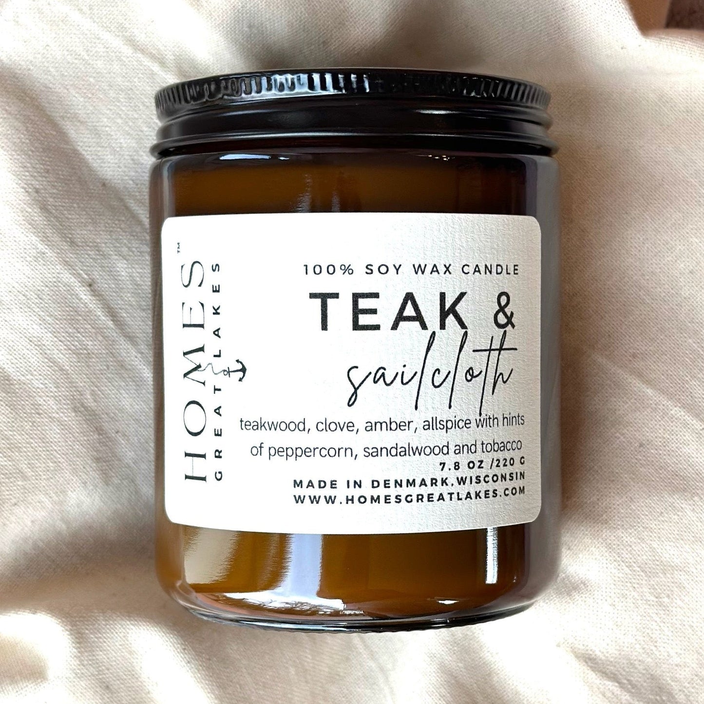 Teak & Sailcloth Soy Candle