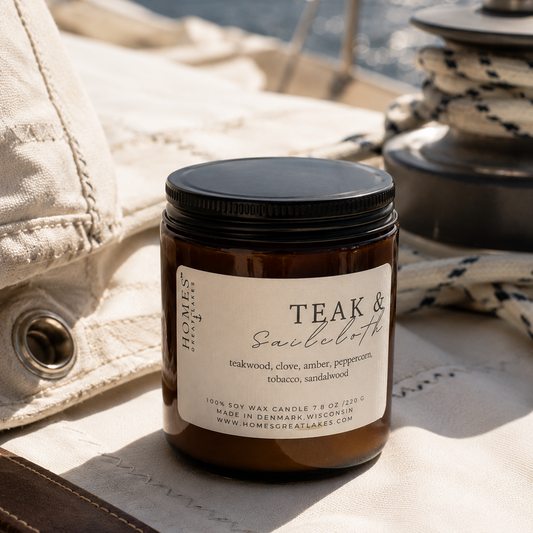 Teak & Sailcloth Soy Candle